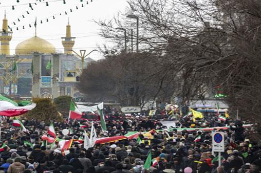 حضور پرشور همکاران  بهداشت و درمان شمال شرق در مراسم راهپیمایی باشکوه دهه مبارک فجر